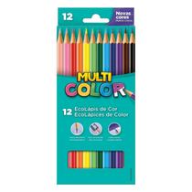 Lapis 2b De Cor 12 Cores Multicolor Novas Ponta Resistente