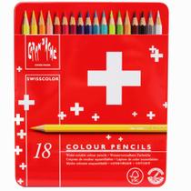 Lápis Aquarela Caran DAche SWISSCOLOR 18 Cores