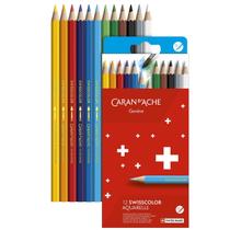 Lápis Aquarelável Swisscolor Caran D'Ache 12 Cores Cardboard