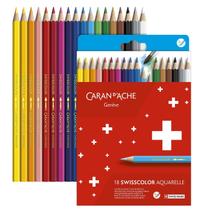 Lápis Aquarelável Swisscolor Caran D'Ache 18 Cores Cardboard