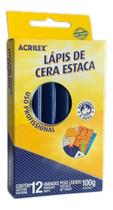 Lápis AZUL TURQUESA de Cera Estaca - 12 Unidades - 091100501