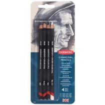 Lápis Carvão Charcoal Pencils c/4 und Derwent