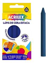 Lápis Cera Estaca AZUL TURQUESA - 12 Unidades ACRILEX - 091100501 Lápis Cera Estaca AZUL TURQUESA - 12 Unidades ACRILEX - 091100501