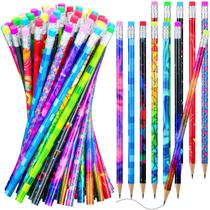 Lápis Chinco de madeira com borracha, cores variadas, 19 cm, 100 unidades