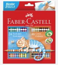 Lapis cor 024 faber bicolor 48 cores Lapis cor 024 faber bicolor 48 cores