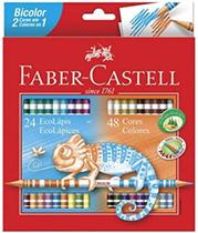 Lapis cor 024 faber bicolor 48 cores Lapis cor 024 faber bicolor 48 cores