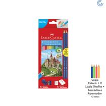 Lapis Cor 12 Cores + Kit Escolar Faber Castell Lapis Cor 12 Cores + Kit Escolar Faber Castell