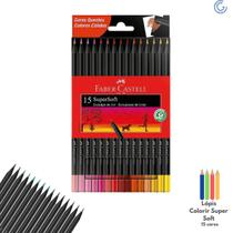 Lapis Cor 15 Cores Super Soft Tons Quentes - Faber Castell