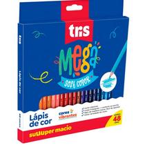 Lapis Cor 48 Cores Tris Mega Soft Macio Cores Virantes Macio Original