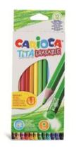 Lapis cor apagavel cx 12un carioca tita 9730