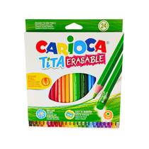 Lápis Cor Apagável CX c/24un Carioca Tita