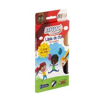 Lápis Cor COM12 Cores + 6 Tinta Refil Pele LP0126 BRW