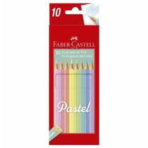 Lapis cor inteiro com 10 cores pastel 120510p / un / faber - Faber Castell