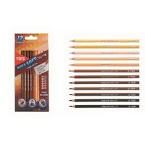Lapis Cor Mega Soft Tons de Pele 12 Core Tris Lapis Cor Mega Soft Tons de Pele 12 Core Tris