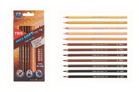 Lapis Cor Mega Soft Tons de Pele 12 Core Tris