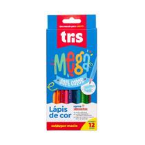 Lapis cor mega softcolor c/ 12CORES tris