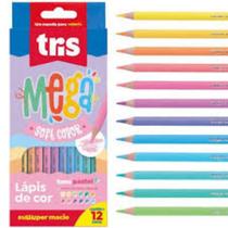 Lapis Cor Mega Softcolor Pastel 12 Cores