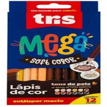 Lapis cor mega softcolor pele 12cor cjto