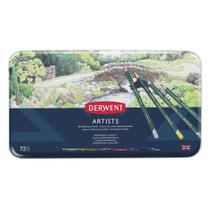 Lápis Cor Permanente Derwent Artists 72 Cores Estojo Lata
