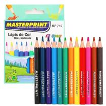 LÁPIS D COR MINI RESINA MP710 PCT C/6 CX C/12 Cores Masterp