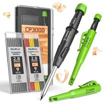 Lápis de carpinteiro Nicpro CP3000 com apontador e 19 refis