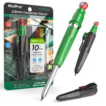 Lápis de carpinteiro Nicpro CP5000 2,8 mm com apontador magnético Lápis de carpinteiro Nicpro CP5000 2,8 mm com apontador magnético