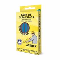 Lápis de Cera Estaca - 12 UND - 100g - Acrilex