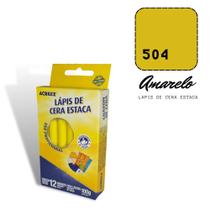 Lapis de Cera Estaca Acrilex 100g Amarelo Limao