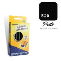 Lapis de Cera Estaca Acrilex 100g Preto