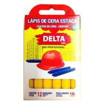 Lápis de Cera Estaca Delta Amarelo cx c/12
