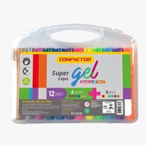 Lápis De Cera Super Gel 12 Cores COMPACTOR