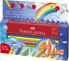 Lápis de colorir Faber-Castell Jumbo Grip 8 cores Lápis de colorir Faber-Castell Jumbo Grip 8 cores