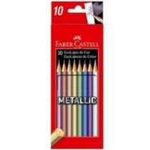 Lápis De Cor 10 Cores Ecolápis Faber Castell Metallic