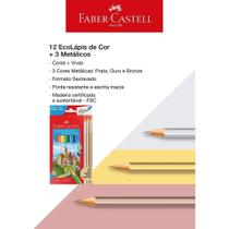 Lápis de Cor 12+3 Metálicos Faber-Castell