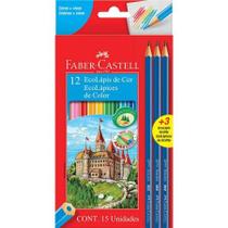Lápis de cor 12 cores 120112+3GR112618 - Faber-Castell Lápis de cor 12 cores 120112+3GR112618 - Faber-Castell