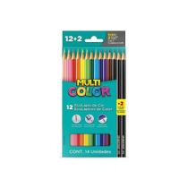 Lápis de cor 12 cores+ 2 lápis grafite Multicolor