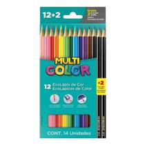 Lapis de Cor 12 Cores + 2 Lapis HB Multicolor Lapis de Cor 12 Cores + 2 Lapis HB Multicolor