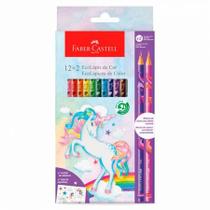 Lápis de cor 12 cores + 2 misturinhas Unicórnio 120912+2UNI210511 - Faber-Castell Lápis de cor 12 cores + 2 misturinhas Unicórnio 120912+2UNI210511 - Faber-Castell