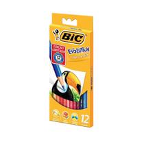 Lapis De Cor 12 Cores Bic Evolution Ponta Mais Resistente