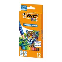 Lápis de Cor 12 Cores BIC Kids Madeira Escolar Premium Colorido Mais Macio e Fácil de Apontar Lápis de Cor 12 Cores BIC Kids Madeira Escolar Premium Colorido Mais Macio e Fácil de Apontar