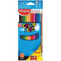 Lápis de Cor 12 Cores Color peps + Lápis + Apontador - Maped