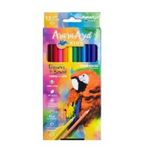 Lapis de Cor 12 Cores Eco Sextavado Linha Arara Azul Kids