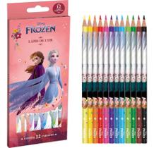 Lápis De Cor 12 Cores Frozen Ana E Elsa Material Escolar Lápis De Cor 12 Cores Frozen Ana E Elsa Material Escolar