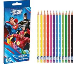 Lápis De Cor 12 Cores Herói Liga Da Justiça Material Escolar Lápis De Cor 12 Cores Herói Liga Da Justiça Material Escolar