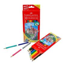 Lápis De Cor 12 Cores Hexagonal Faber Castell Com 2 Lápis Bicolor - Faber-Castell Lápis De Cor 12 Cores Hexagonal Faber Castell Com 2 Lápis Bicolor - Faber-Castell