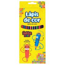 Lápis De Cor 12 Cores Hexagonal Gatte Kids Lápis De Cor 12 Cores Hexagonal Gatte Kids