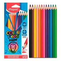 Lápis de Cor 12 Cores Jumbo Color"Peps Strong Maped Lápis de Cor 12 Cores Jumbo Color"Peps Strong Maped
