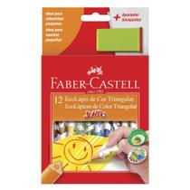 Lapis de cor 12 cores jumbo triangular c/ apontador faber castell