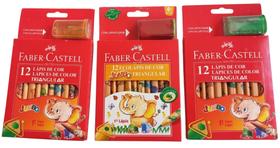 Lápis de Cor 12 Cores Jumbo Triangular Faber-castell - FABER CASTELL