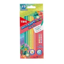 Lápis de Cor 12 cores Mega Soft Color Tons Tropicais - Tris